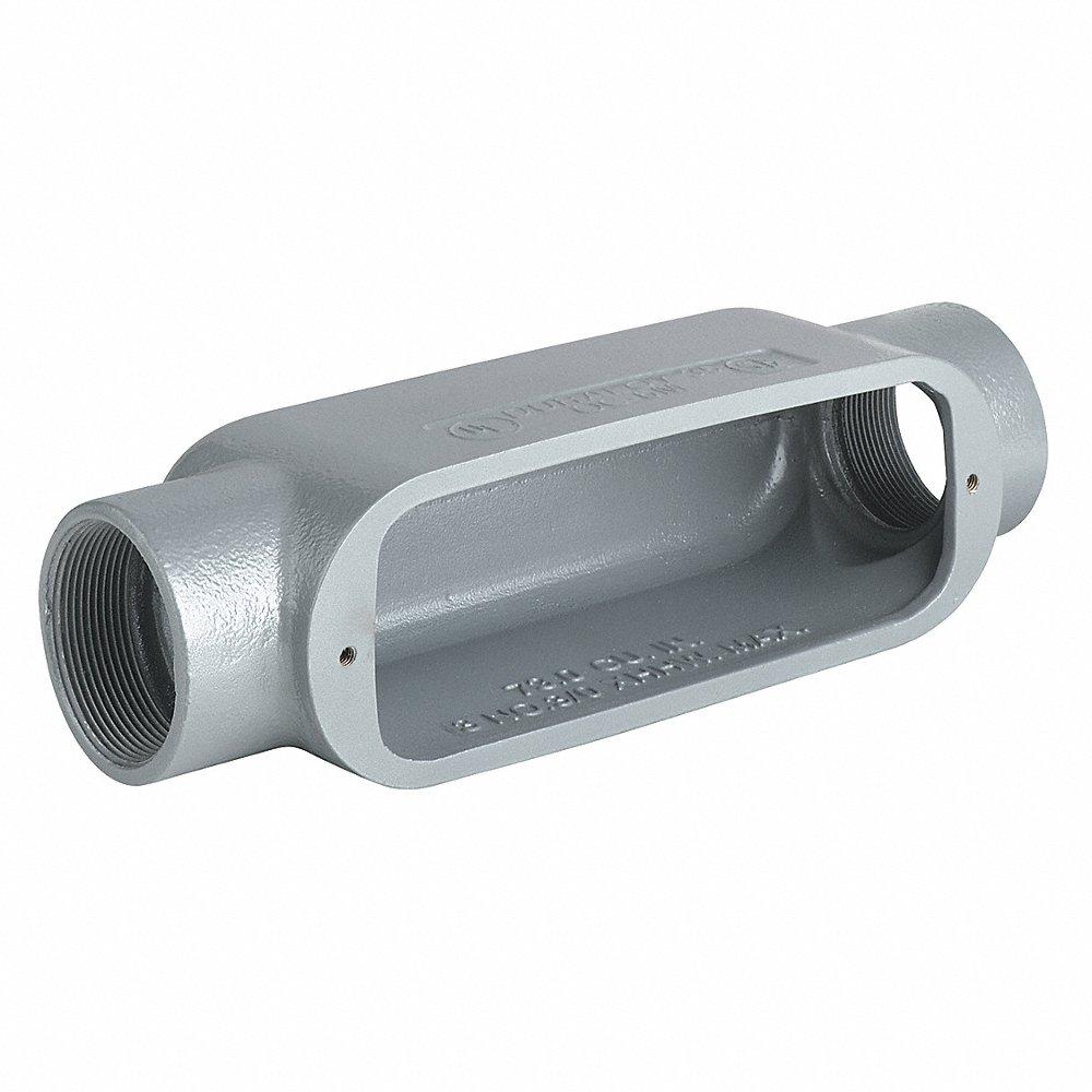 Conduit Outlet Body, Aluminum, 2 1/2 Inch Size, C Body, 153 cu. Inch Capacity
