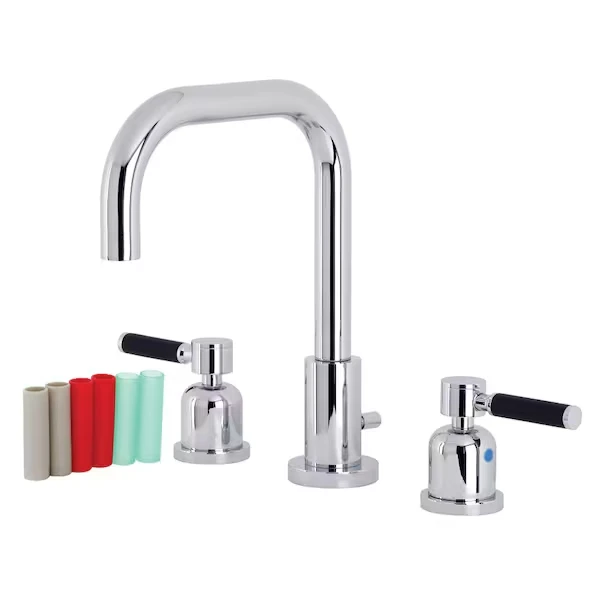 FSC8931DKL Kaiser Widespread Bathroom Faucet W/ Brass Pop-Up, Chrome