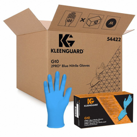 Disposable Gloves, Food-Grade/Gen Purpose, M, 6 Mil, Powder-Free, Nitrile, Grain