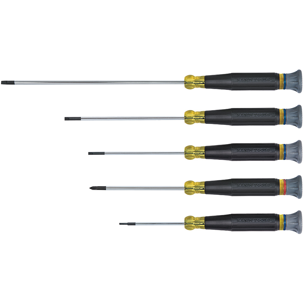 Screwdriver Kit, Type Electronics Slotted And Phillips, 5 Pack