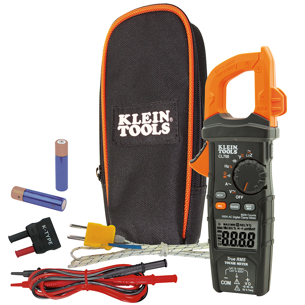 Digital Clamp Meter, AC Auto-Ranging TRMS, Low Impedance Mode, 600A