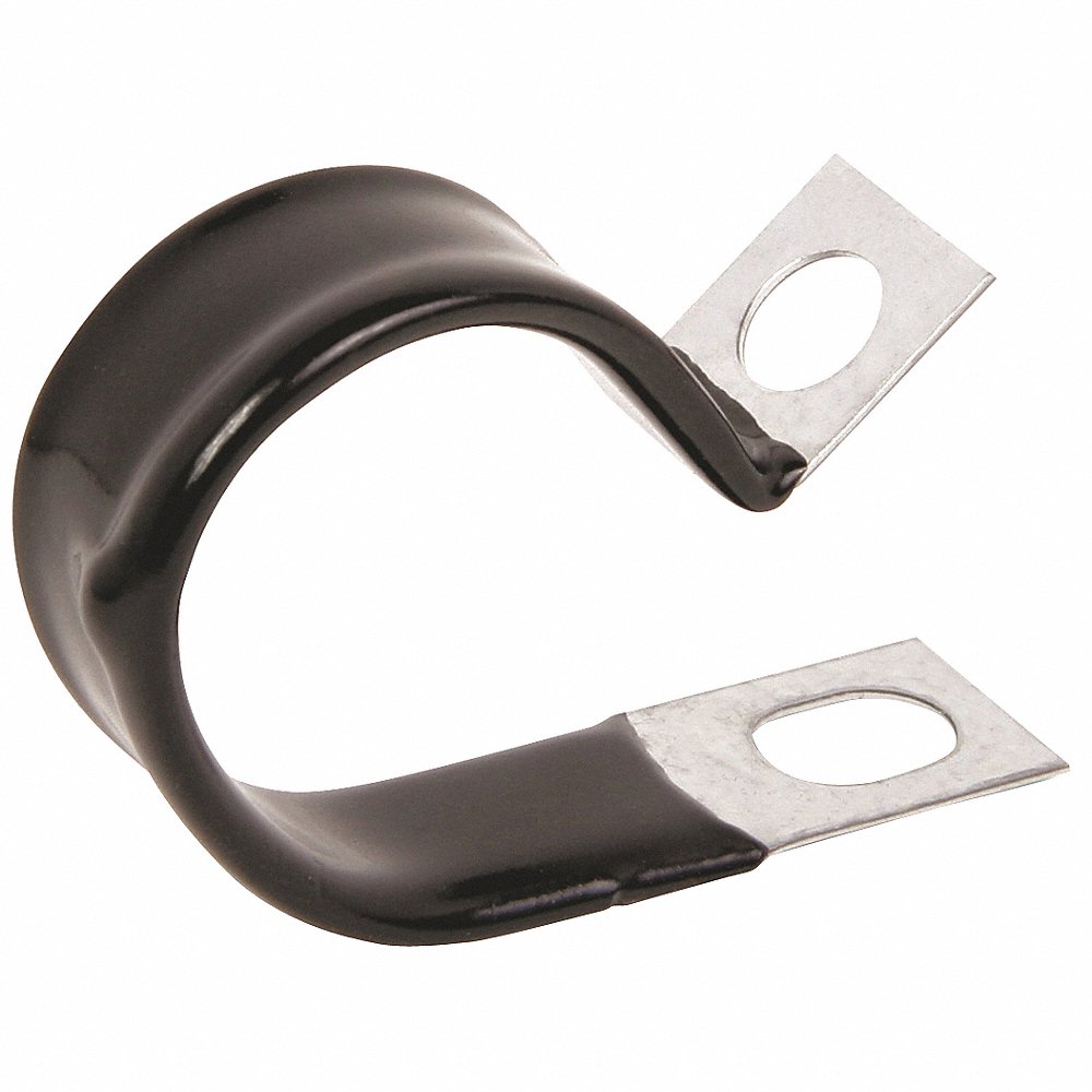 Cushioned Cable Clamp, 5/16 Inch Cable Clamping Dia., Flared Edge Type