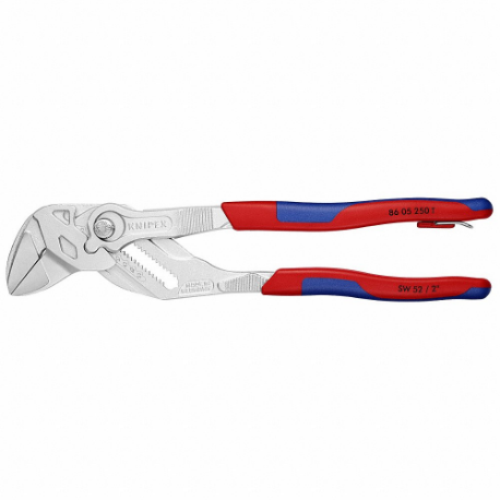Plier Wrench, V, Push Button, 1 3/4 Inch Max Jaw Opening, 10 Inch Overall Length