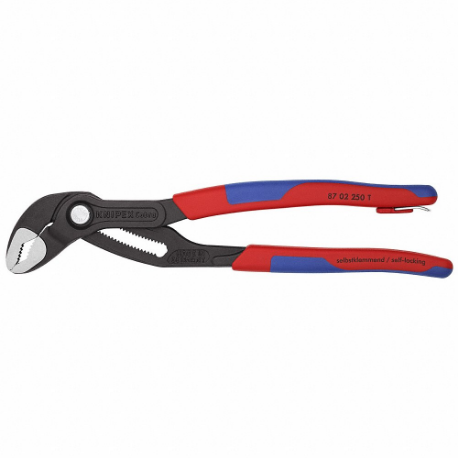 Water Pump Plier, V, Push Button, 2 Inch Max Jaw Opening, 10 Inch Overall Length