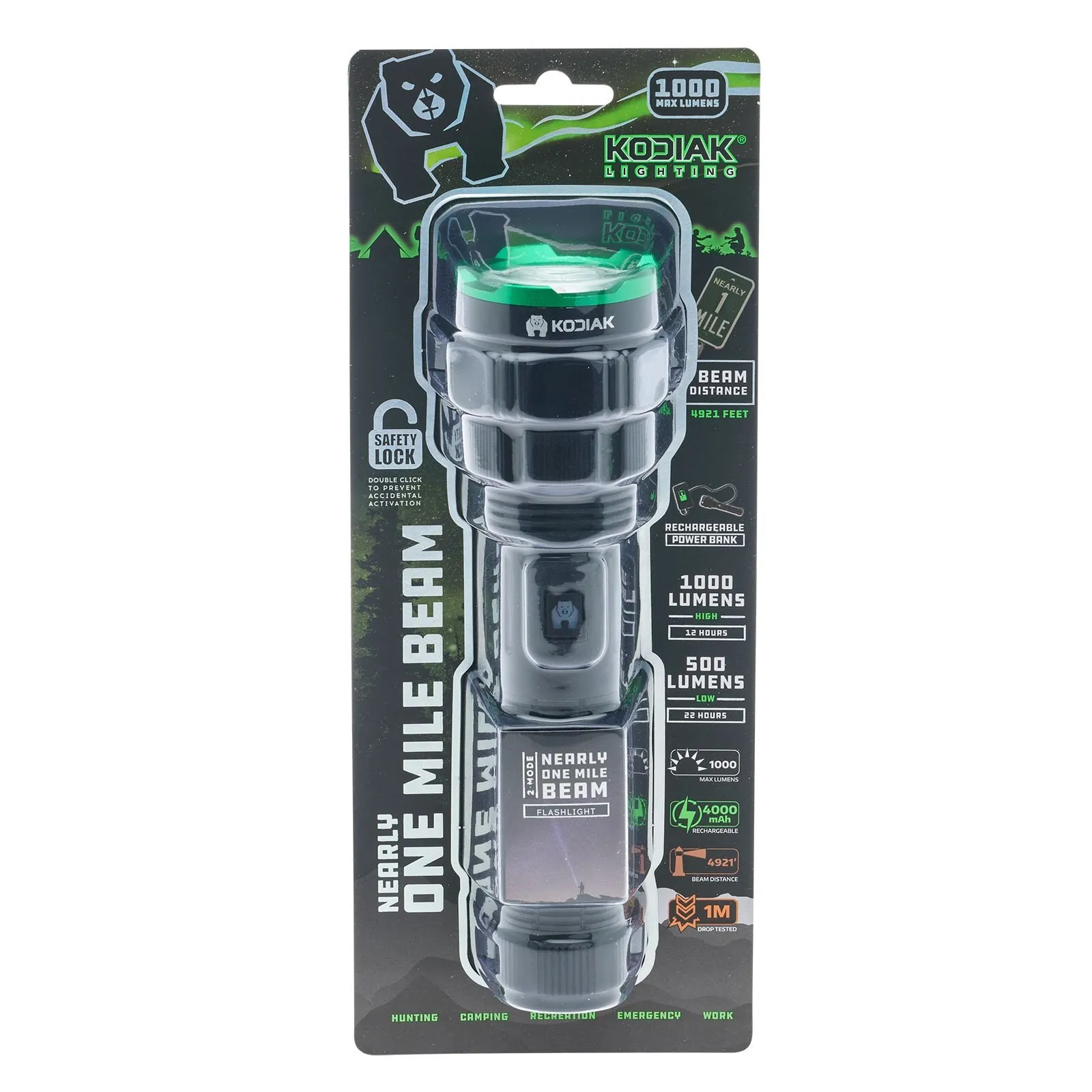 Tactical Flashlight, 1 Mile Beam