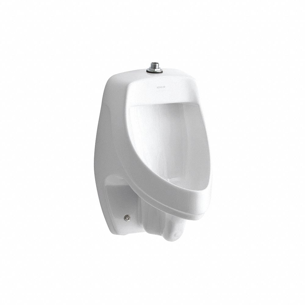 Vitreous China, White, Siphon Jet Urinal, Wall, Top