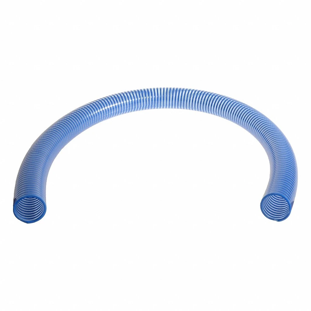 Suction and Discharge Hose, 3 Inch Hose Inside Dia, 65 PSI, Blue/Clear, 25 ft Hose Length
