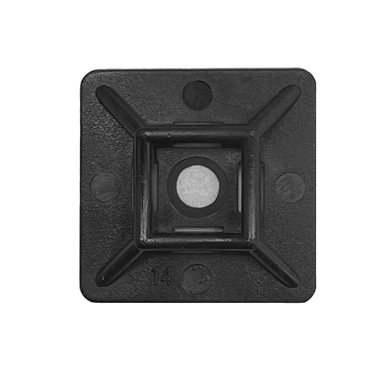 3/4 Feet Feet X 3/4 Feet Feet UV Black Cable Tie Mounting Base, 100PK