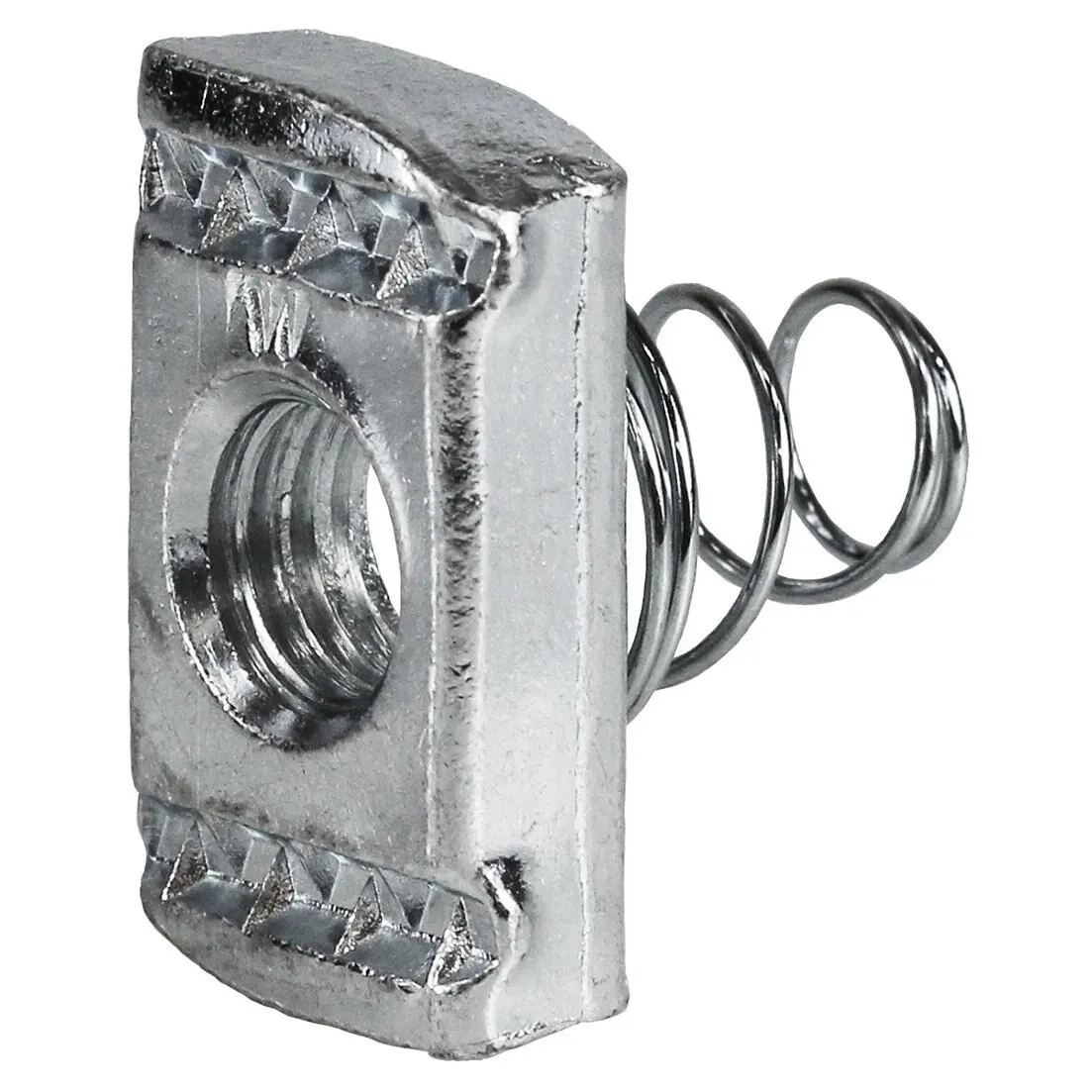 3/8 Feet Feet-16 Channel Nut w/ Short Spring, 100PK