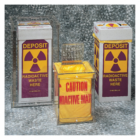 Sacchetti per rifiuti radioattivi, larghezza 36 pollici, altezza 28 pollici, attenzione materiale radioattivo