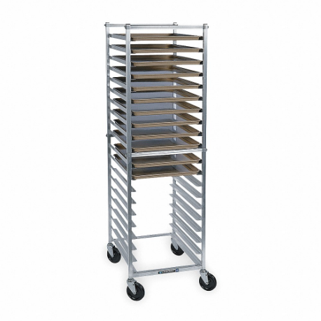Pan and Tray Rack, 20 Slots, 69 Inch Height, 20 1/2 Inch Width, 26 1/2 Inch Dp