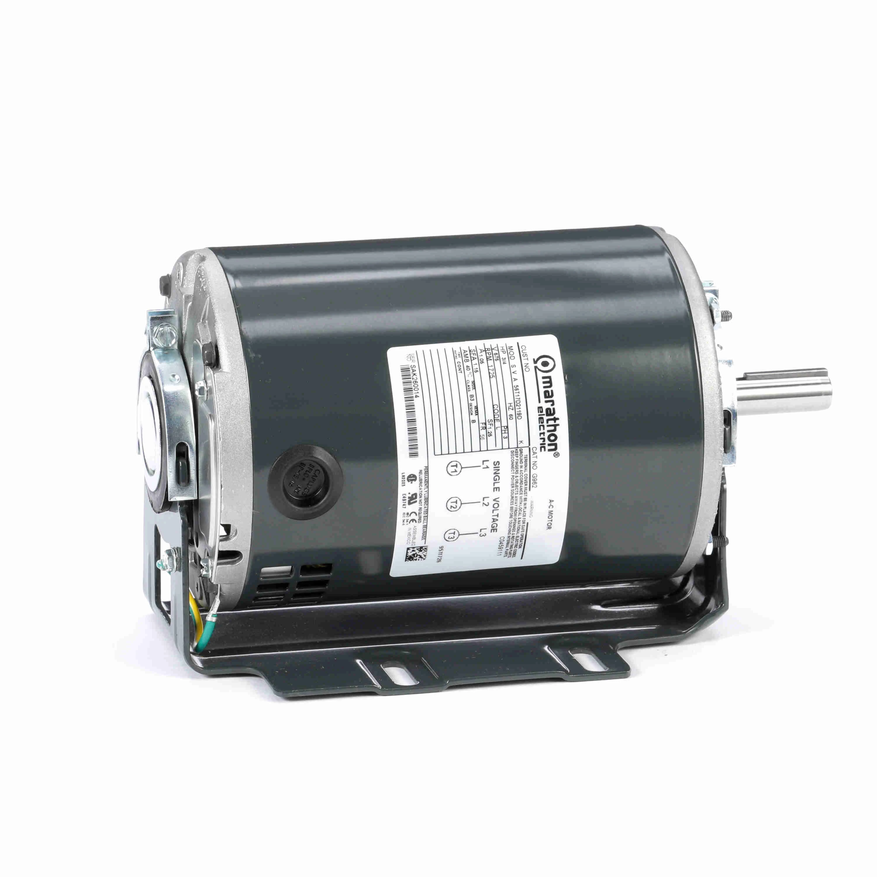 Silnik wentylatora i dmuchawy, 0.75 KM, 3 faza, 60 Hz, 575 V, 1800 obr./min