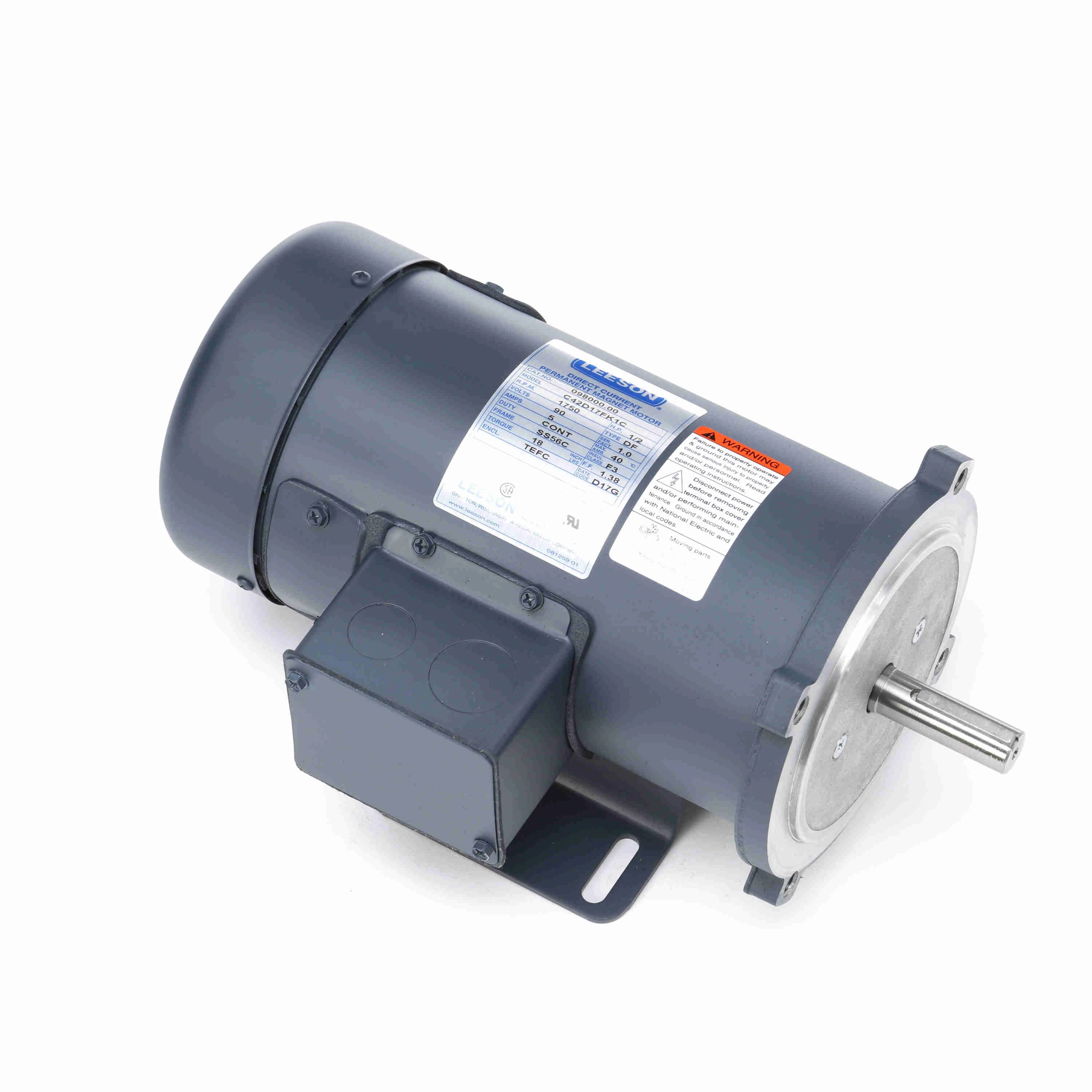 LEESON 098000.00 C42D17FK1 DC Motor | AJ2PFA 48ZG58 / C42D17FK1