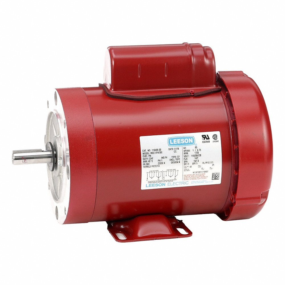 LEESON 116488.00 M6C17FK78E General Purpose Farm Duty Motor | AJ2QTE M6C17FK78E