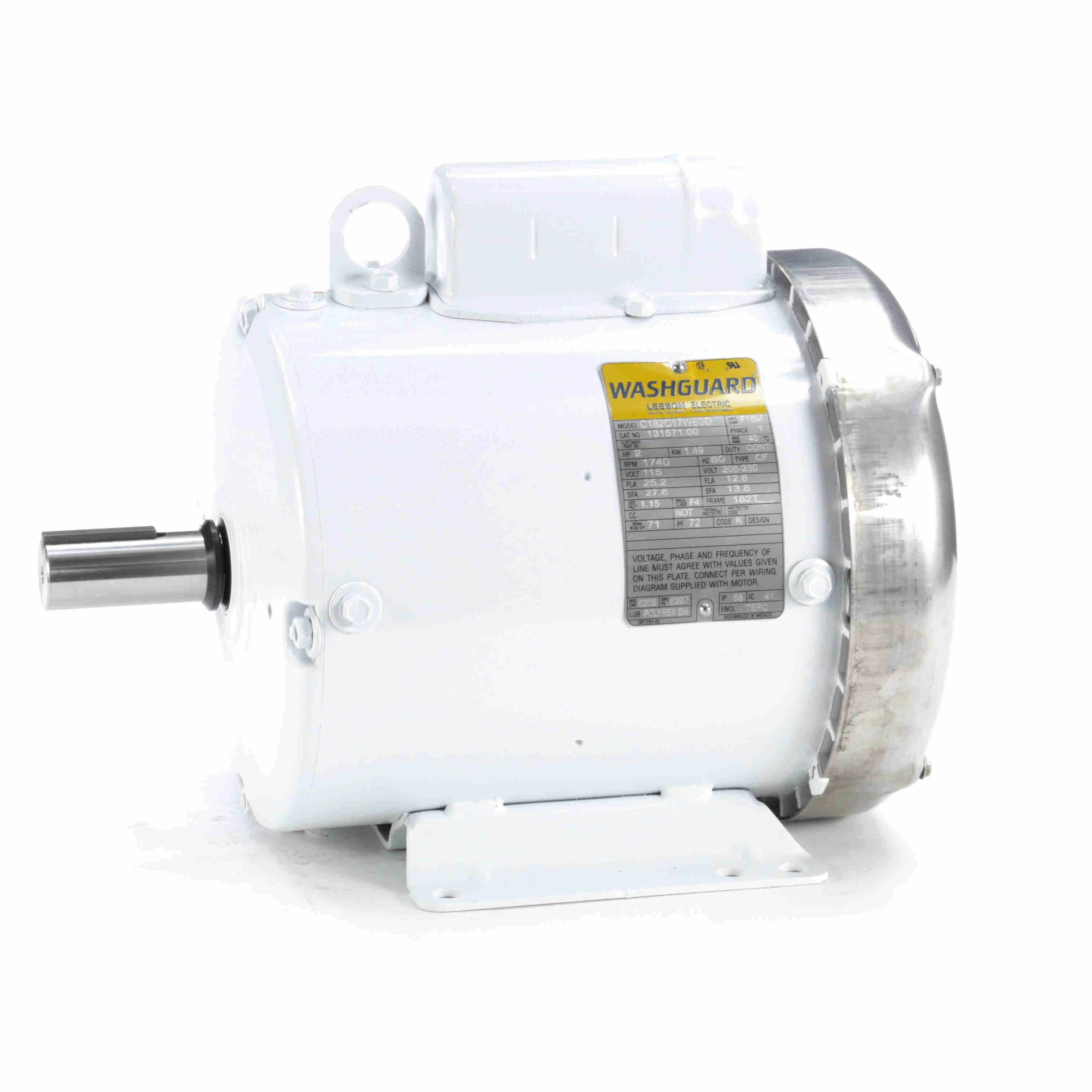 LEESON 131571.00 C182C17WB3D Washdown Motor | AJ2RTN 48ZF28 / C182C17WB3D