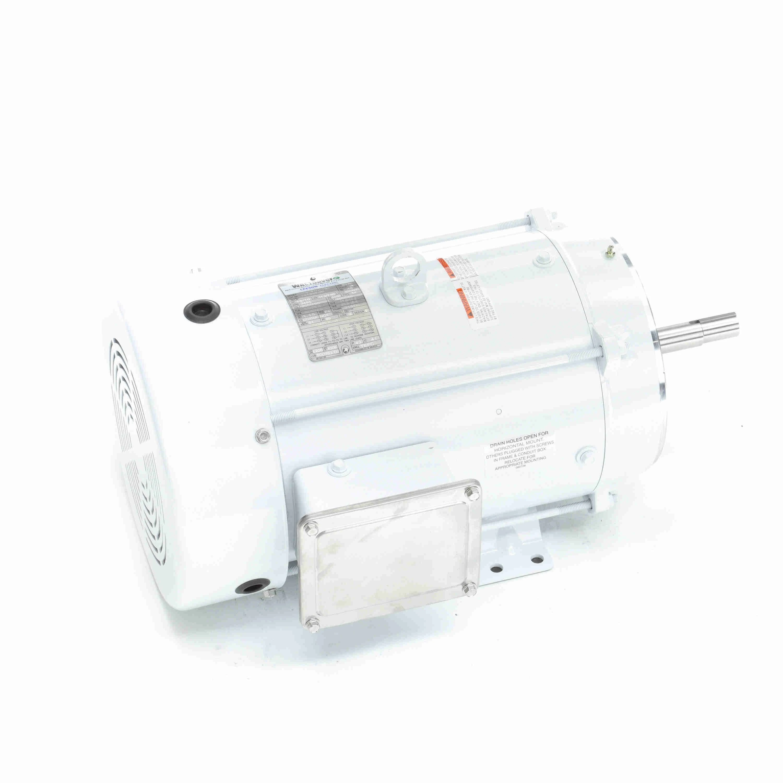 LEESON 141358.00 Washdown Pump Motor, 3-Phase, 10 HP, 3, 495 Nameplate RPM, 230/460VAC, 213JM | CR8PPT 798GD5