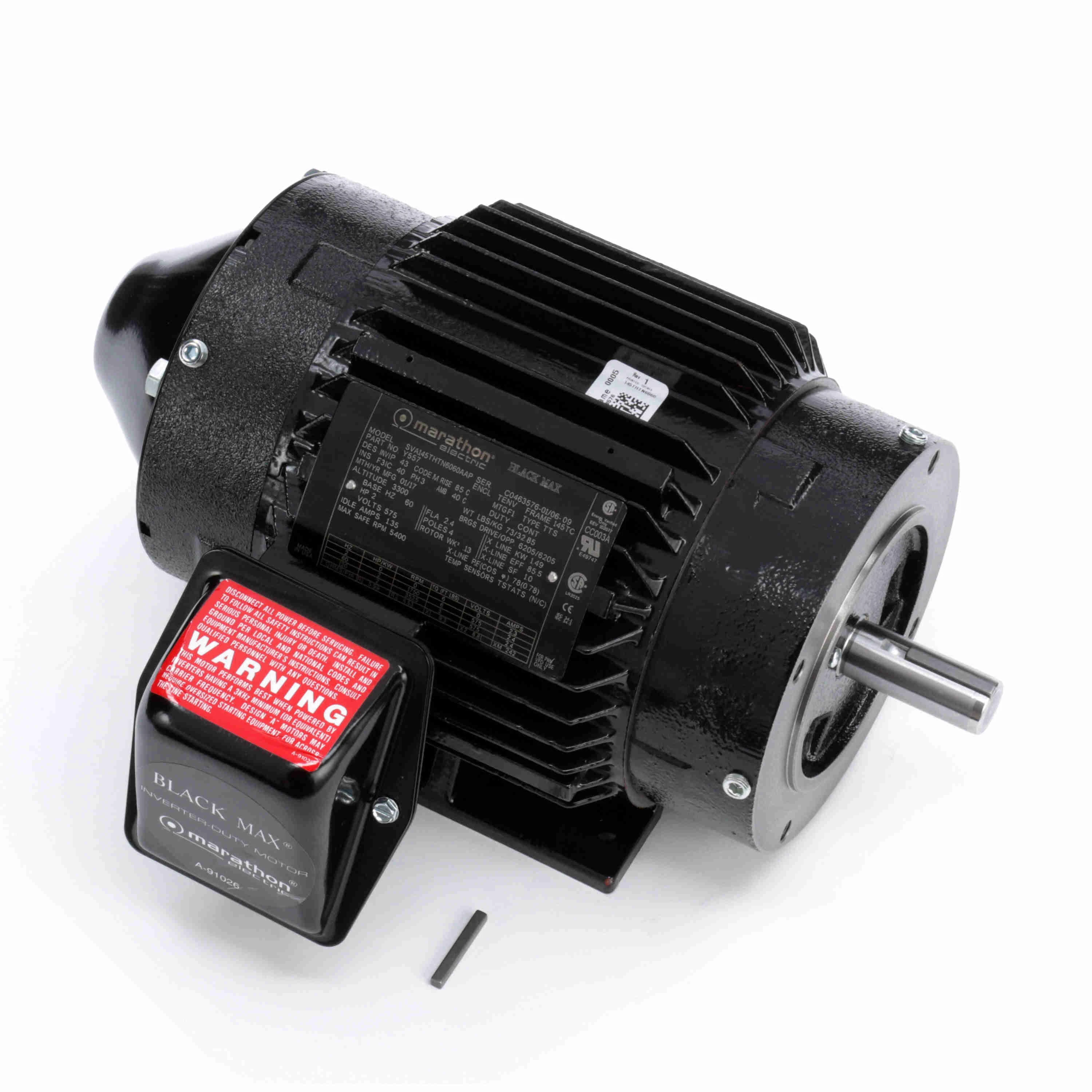 MARATHON MOTORS 145THTN6060 Vector Motor 2 Hp 6 Lb-ft 575v | AD6NVY 46M713 / Y557