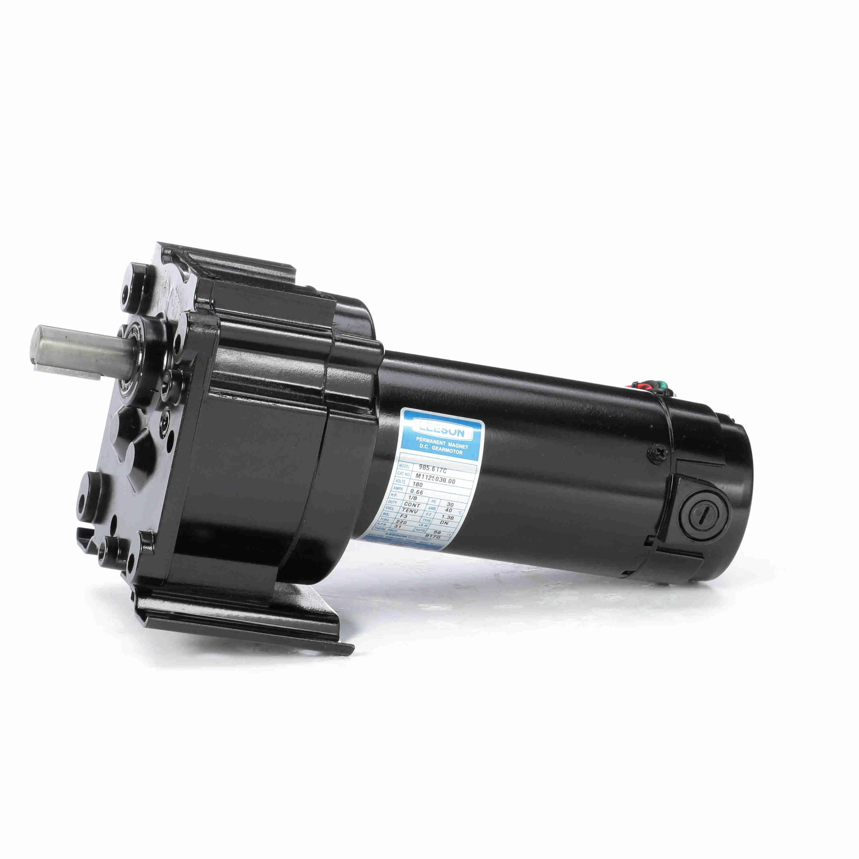 Motorreductor de eje paralelo, 0.13 HP, 180 V, 31 RPM