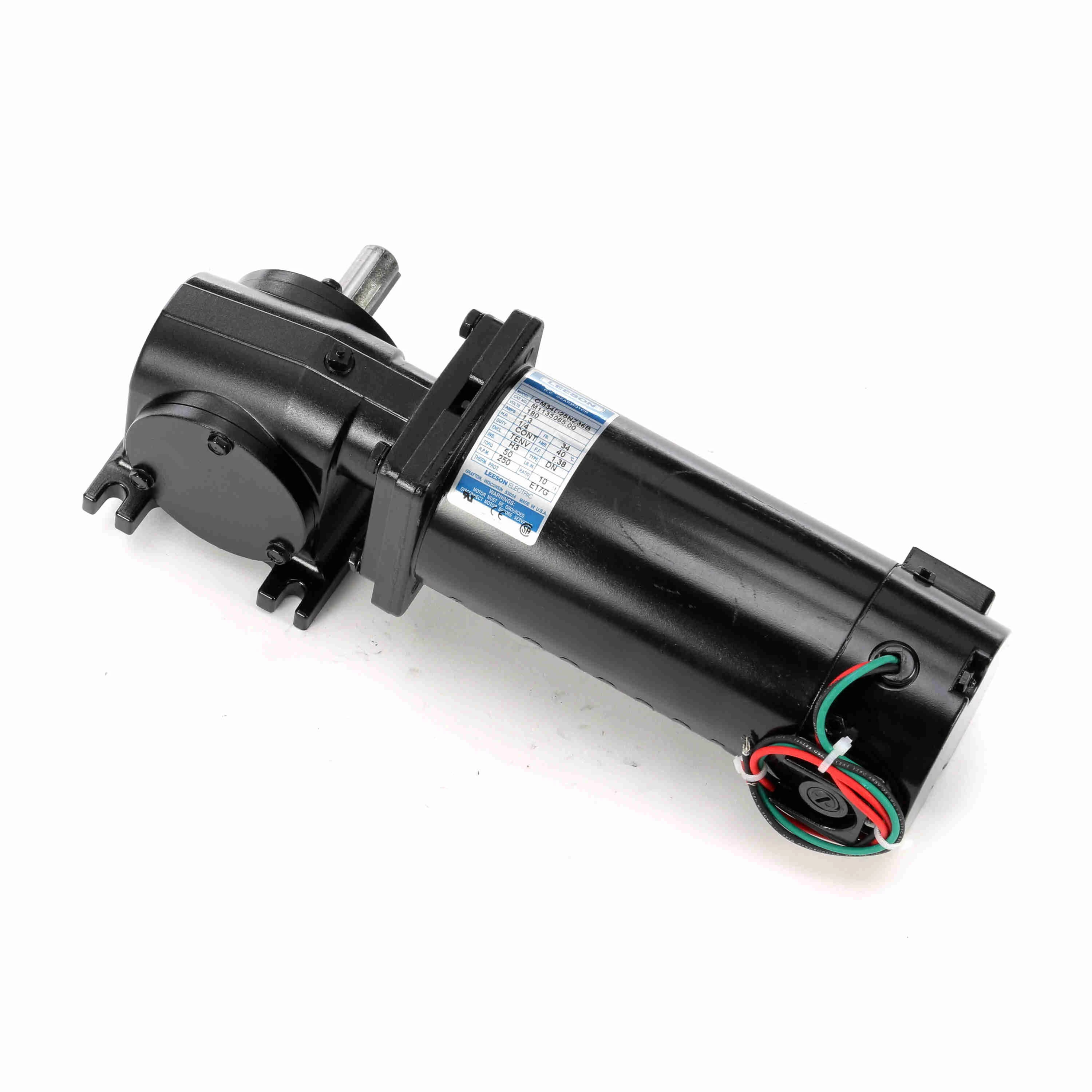 LEESON M1135065.00 Motor, 1/4 Hp 180 Volt Tenv, Right Angle, 180V DC | CR8PMR 36X855