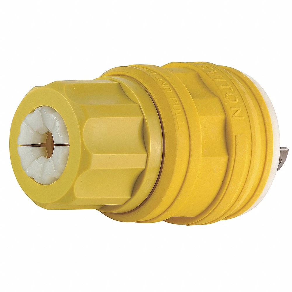 LEVITON 26W81 WatertigHeight Locking Plug, L21-20P, 20 A, 120/208VAC, Yellow, 5 Poles | CR9HKT 792T94