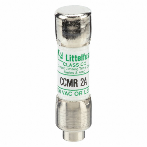 LITTELFUSE CCMR002 Fuse, Class CC, Time Delay, 2A, 250V DC, Cylindrical Body, Non-Indicating | CY3EAD