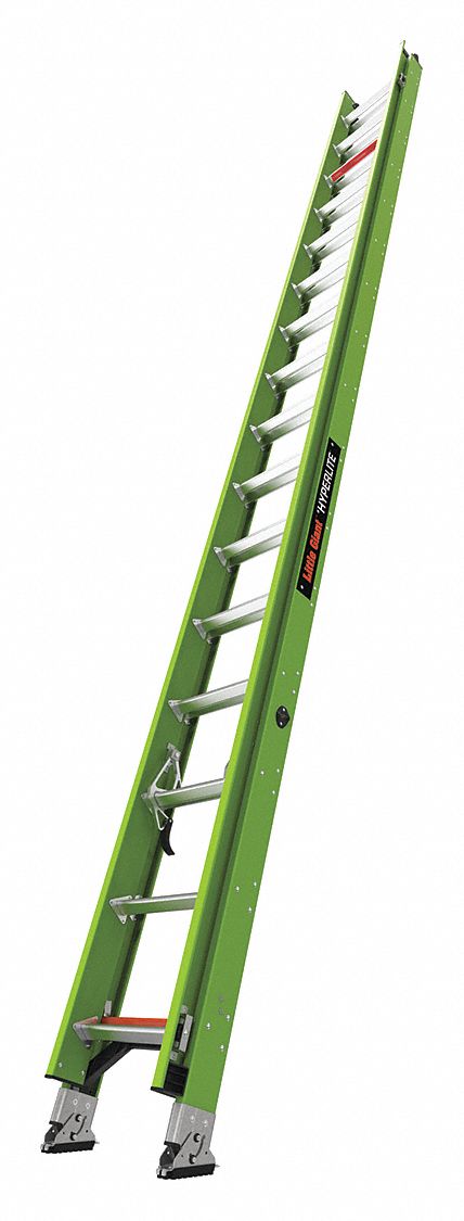 Fiberglass Extension Ladder, 375 Lbs. Bæreevne, 32 fod