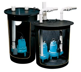 Duplex Sewage Pump, 1/2 Hp, 115V, Basin 36 Inch Size, 1 Ph
