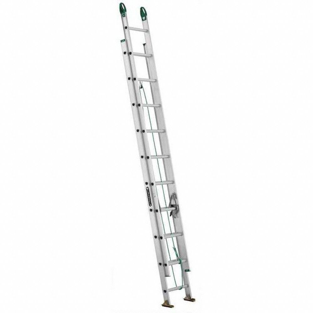 Extension Ladder, 16 ft Ladder Size, Aluminium, 225 lb Load Capacity, 27 lb Weight