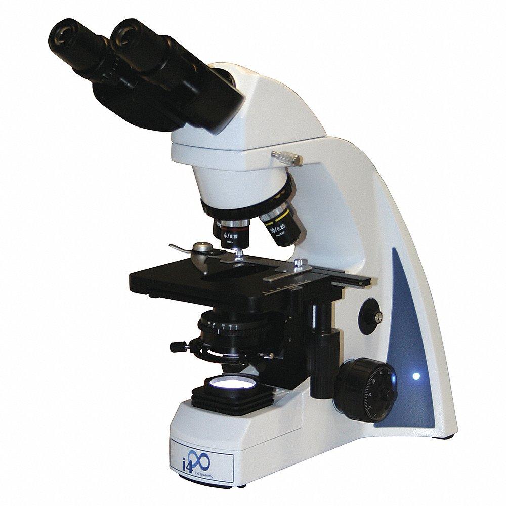 Mikroskop laboratoryjny, lornetka, kompozytowy, LED, pole widzenia optycznego 18 mm, 40X do 1000X