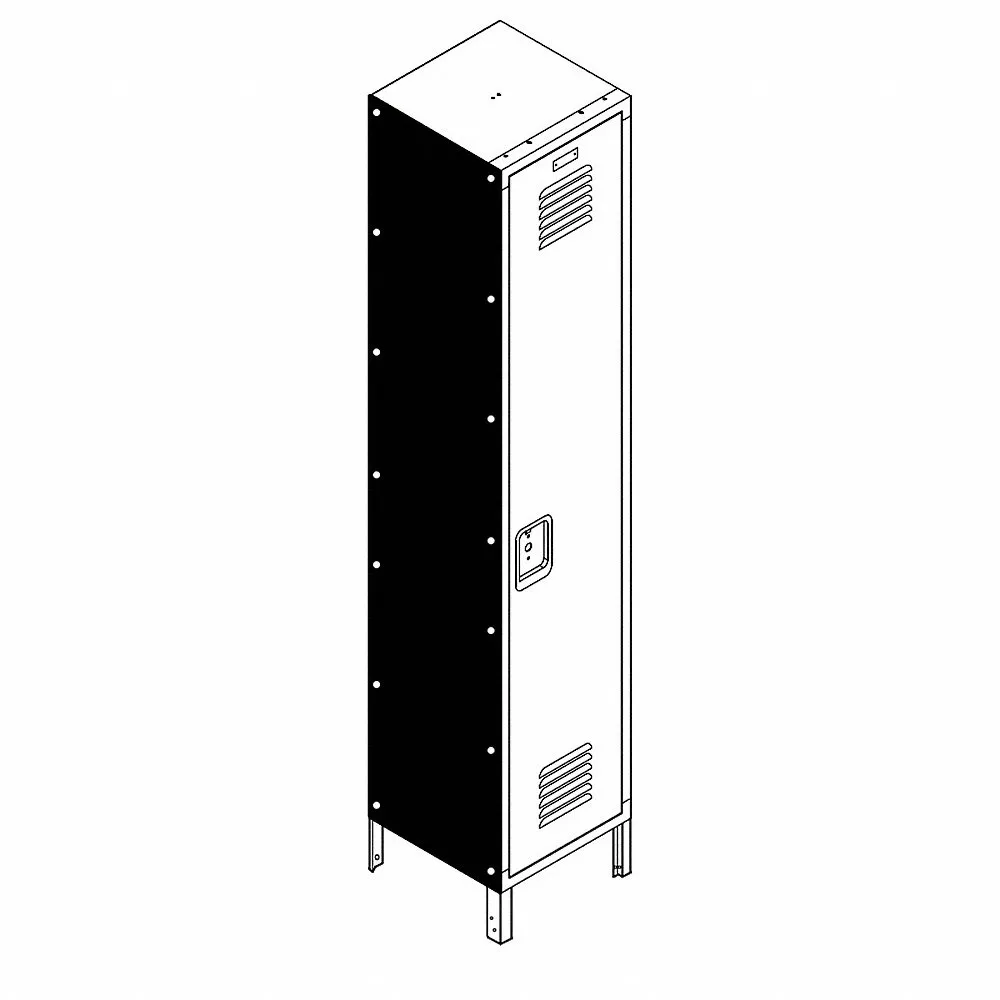 LYON KKLECPSF60P12-1 End Panel For Flat-Top Locker, 12 Inch X 12 Inch X 60 Inch, 2 Panels, Steel | CR9YQQ 795FM7