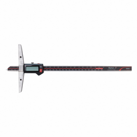 MAHR 4126756 Blade-Style Digital Depth Gauge, 0-12 Inch/0 mm to 300 mm Range, IP67 | CT2BHH 45PG52
