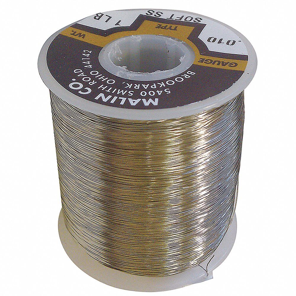 Lockwire, 0.025 Inch Diameter, 2980 ft. Length, Stainless Steel