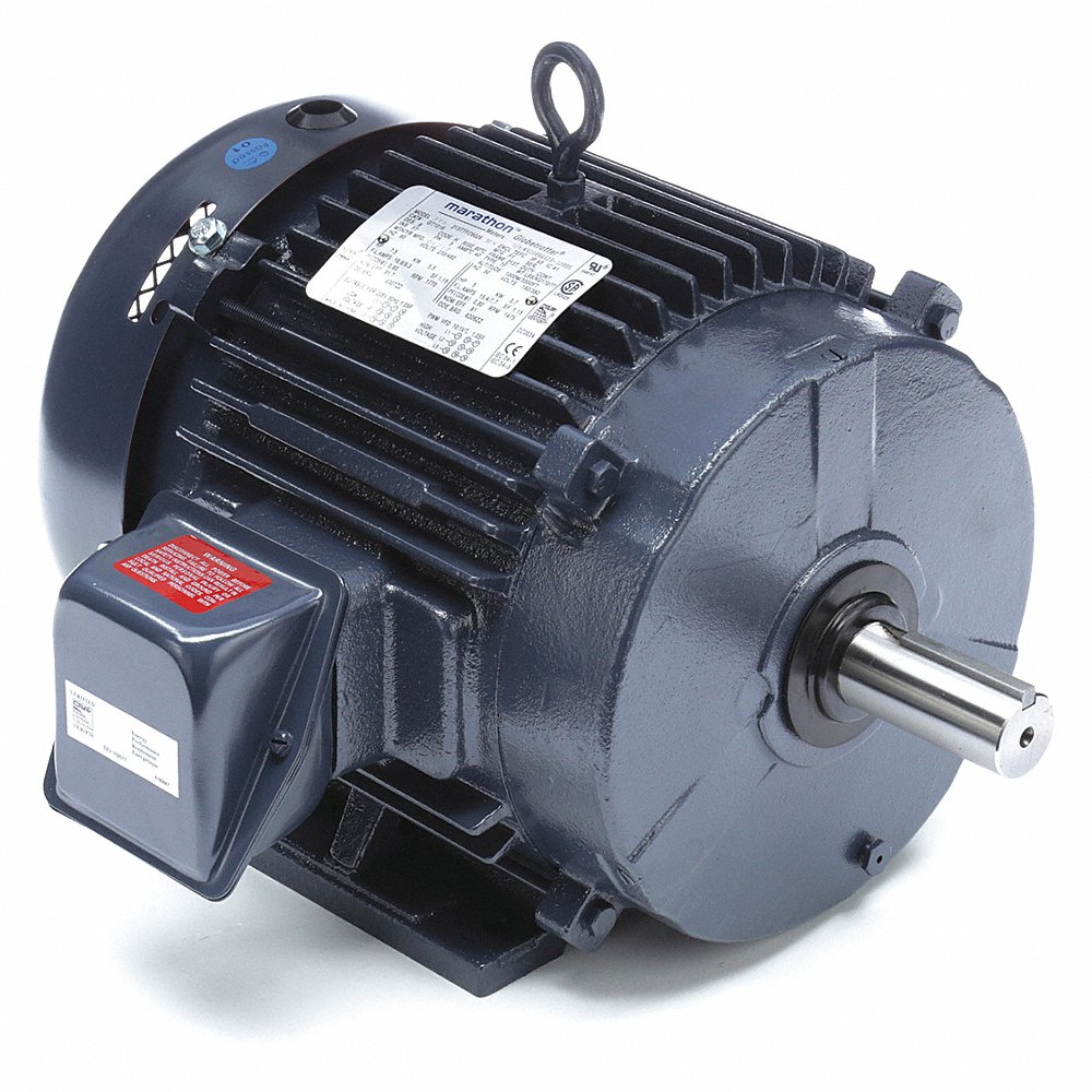MARATHON MOTORS GT1016A AC Induction Motor, General Purpose, 7-1/2Hp, 3-Phase, 208-230/460 VAC, 1800 rpm, TEFC | CV6LFM