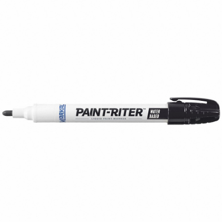 Paint Marker, Fiber Nib, Medium Tip Size, Black, Low VOC