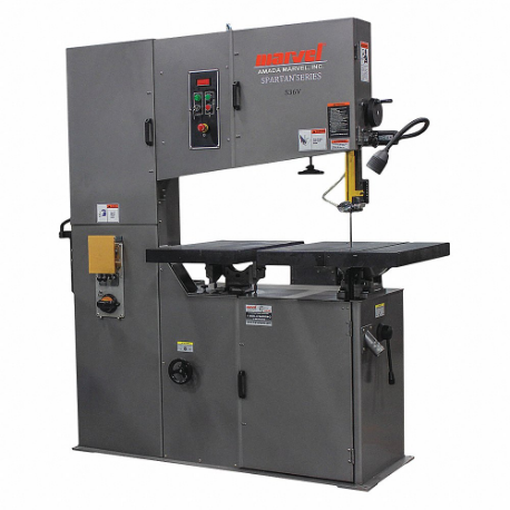 Band Saw, 36 Inch Throat Dp - Vertical, 50 to 415, 10 Deg Left to 45 Deg Right, 5.9 A
