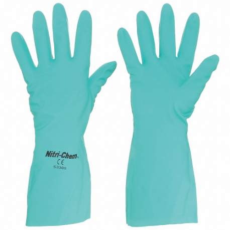 Chemical Resistant Glove, 18 mil Thick, 13 Inch Length, Diamond, S Size, Green, 1 Pair