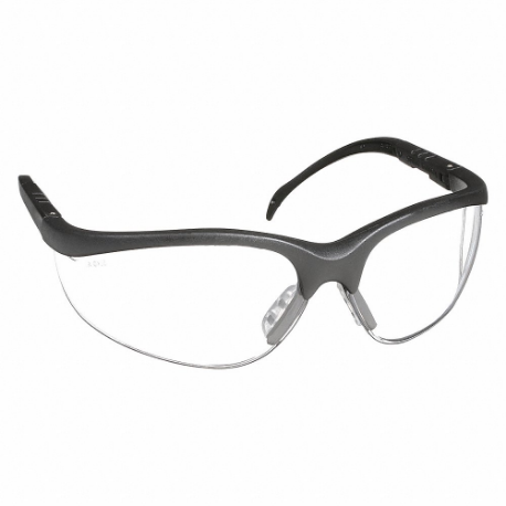 Safety Glasses, Anti-Fog /Anti-Scratch, No Foam Lining, Wraparound Frame, Half-Frame, Gel