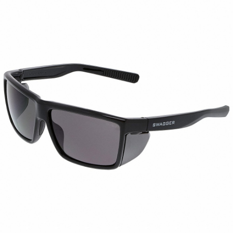 Safety Glasses, Anti-Scratch, No Foam Lining, Traditional Frame, Full-Frame, Gray, Black
