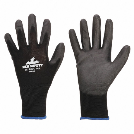 Coated Glove, L, Flat, Polyurethane, 3/4, 1 Pair