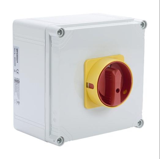 Rotary Enclosed Disconnect Switch, Load Break Capable, 3-Pole, 600 VAC, 125A, 5Ka Sccr