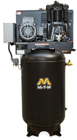 MI-T-M ACS-23175-80VM Electric Air Compressor, 23.5 Cfm, 1250 rpm, 7.5 HP, 230 V, 1 Phase, 31 A | CV6ZDM