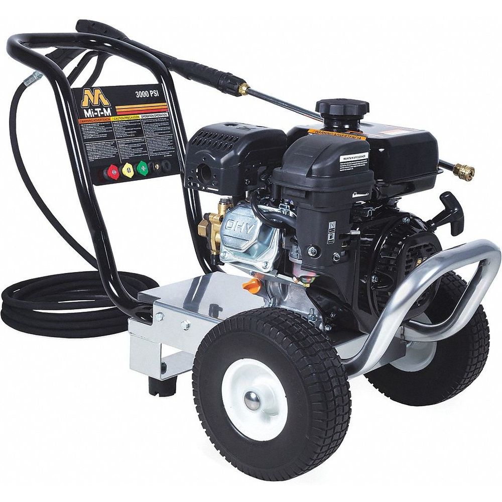 Gas Cart Pressure Washer, Cold Water Type, 2.4 Gpm, 3000 Psi
