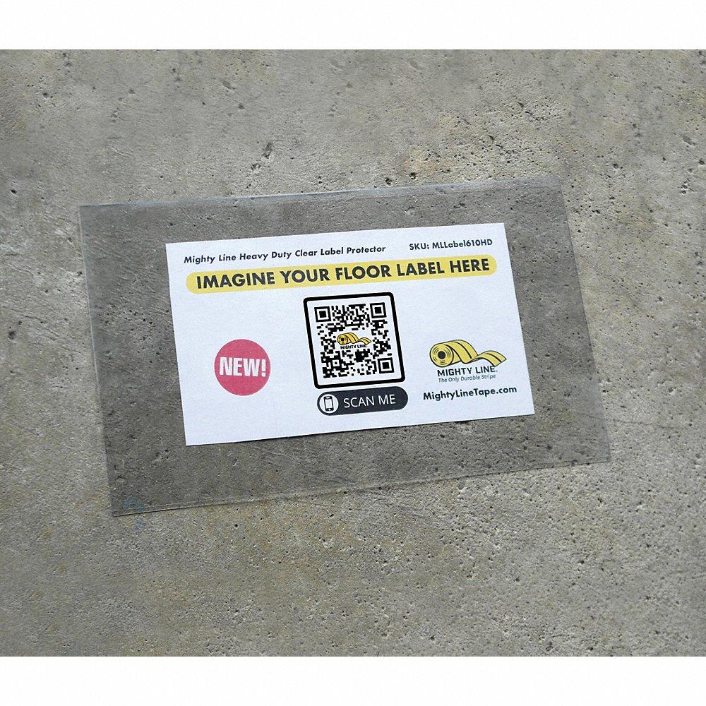 Floor Label Cover, 10 Inch Height, 6 Inch Width, 50Pk