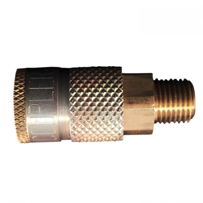 T Style Coupler, Male, 1/4 Inch NPT, Pack of 10
