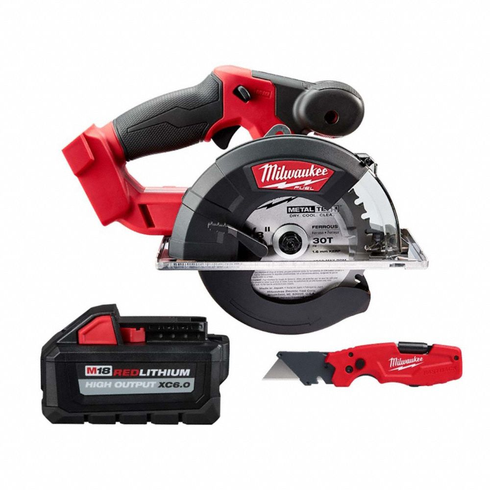 Circular Saw Kit, 5 3/8 Inch, 5 7/8 Inch Dia, Right, 2 Inch Max Cutting Dp at 0 Deg, 0 Deg