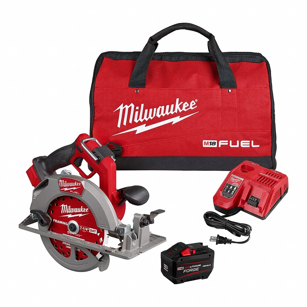 Circular Saw Kit, 7 1/4 Inch Blade Dia, Right, 2 5/8 Inch Max Cutting Dp at 0 Deg