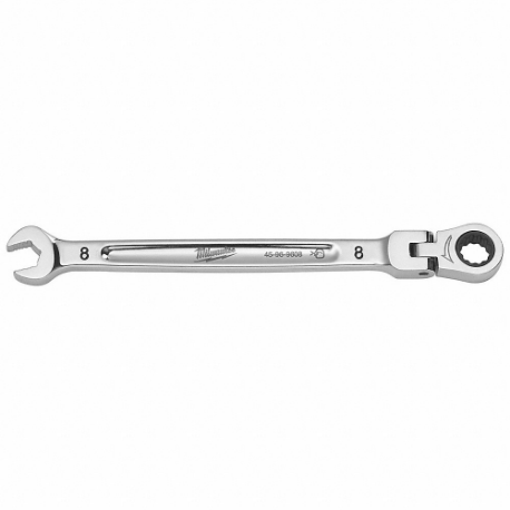 Combination Wrench, Chrome Vanadium Steel, Chrome, 8 mm Head Size, 146 mm Length, Flex