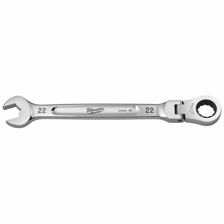 Combination Wrench, Chrome Vanadium Steel, Chrome, 22 mm Head Size, 303 mm Length, Flex