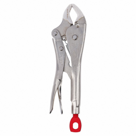 Locking Plier, Curved, Lever, 1 1/2 Inch Max Jaw Opening, 7 Inch Overall Length