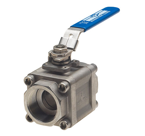 MILWAUKEE VALVE 35FSS0NLLV -200 Ball Valve, 3 Piece, Full Port, Stainless Steel, 2 Inch Valve Size | CE2MCA